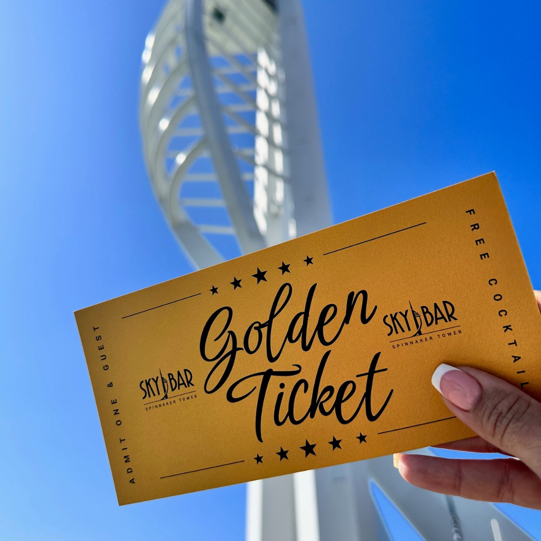 Golden Ticket for Sky Bar at Spinnaker Tower Portsmouth